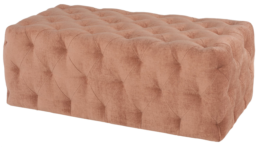 Tufty Ottoman - Nectarine, 45.8in