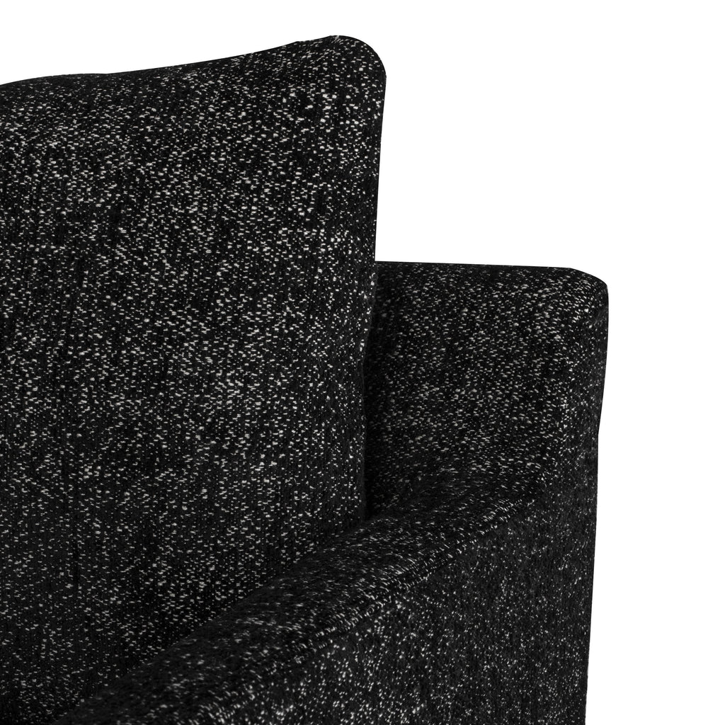 Anders Sofa - Salt & Pepper with Matte Black Legs