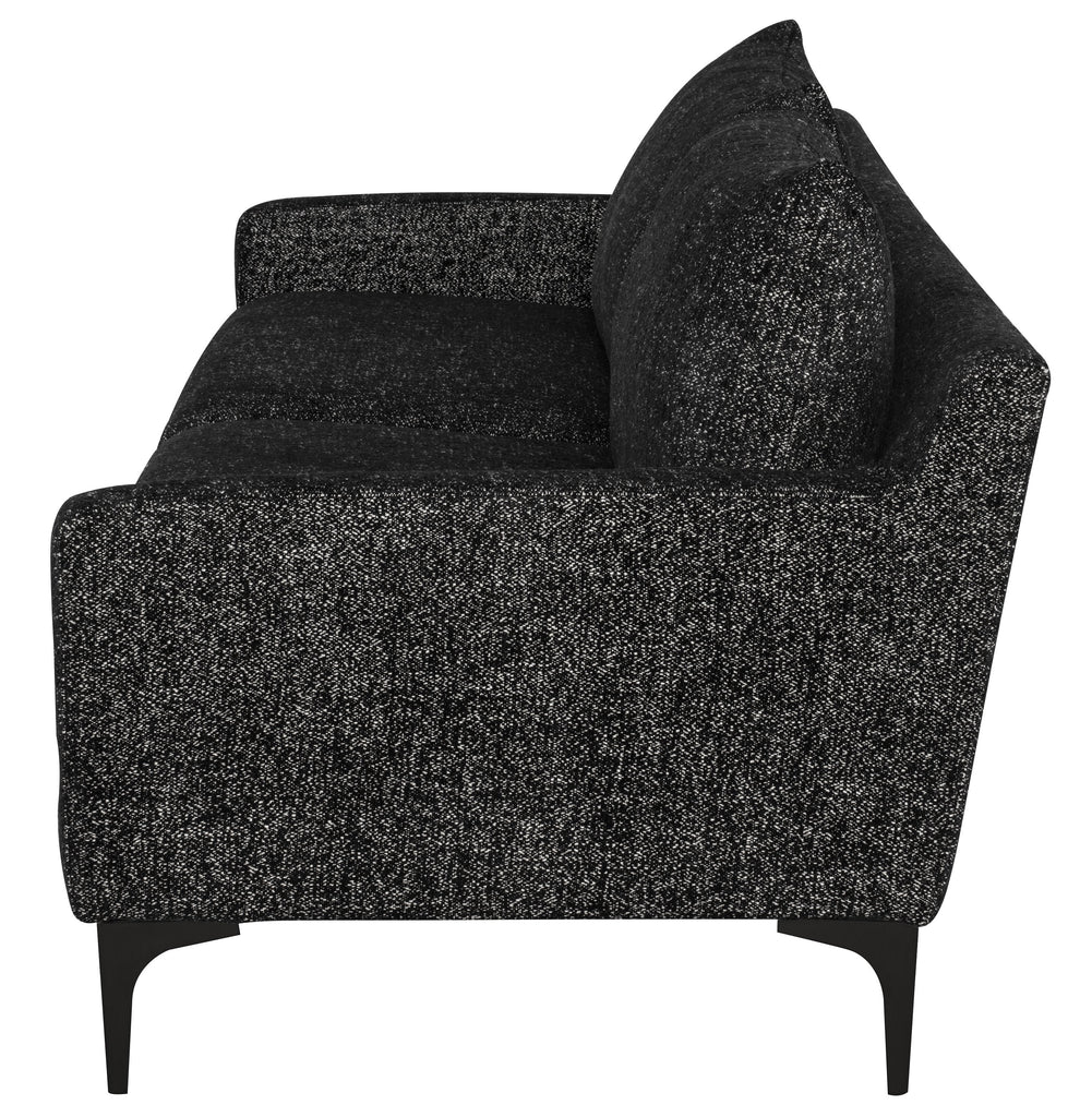 Anders Sofa - Salt & Pepper with Matte Black Legs