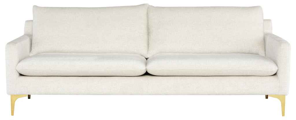 Anders Sofa - Coconut with Brushed Gold Legs