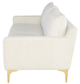 Anders Sofa - Coconut with Brushed Gold Legs