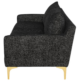 Anders Sofa - Salt & Pepper with Brushed Gold Legs