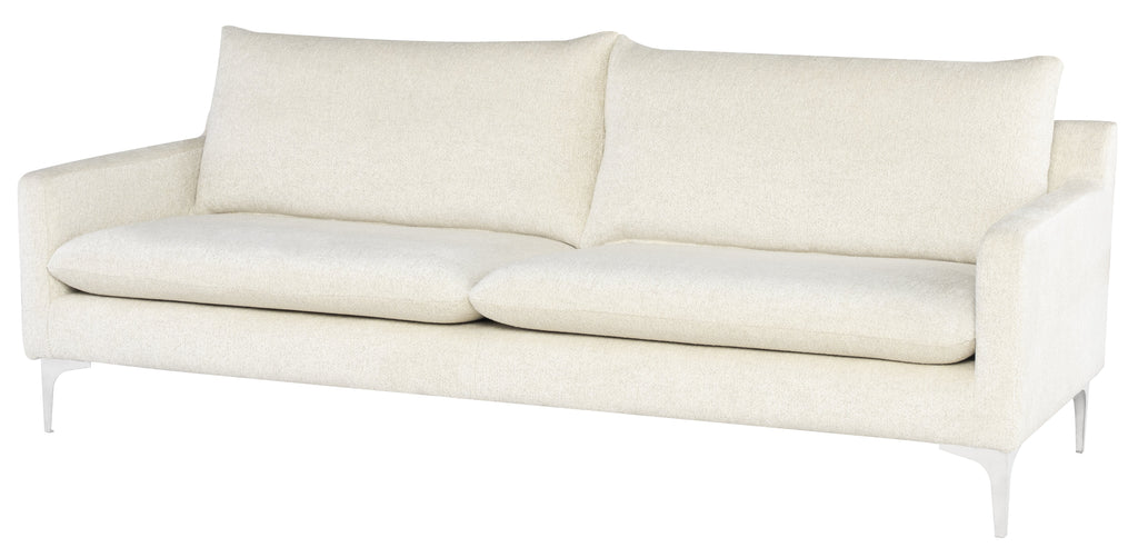 Anders Sofa - Coconut with Brushed Stainless Legs