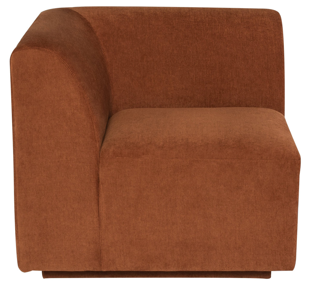 Lilou Modular Sofa - Terracotta, Left Corner