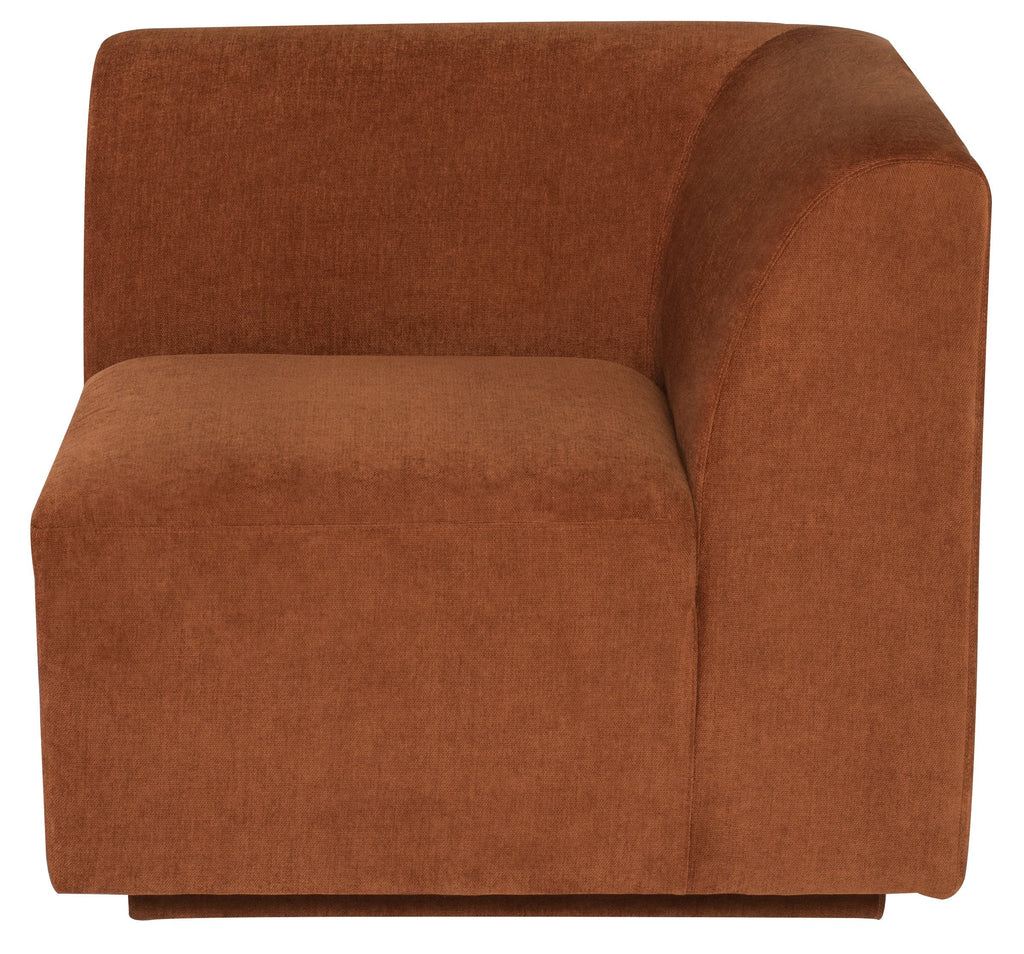 Lilou Modular Sofa - Terracotta, Right Corner