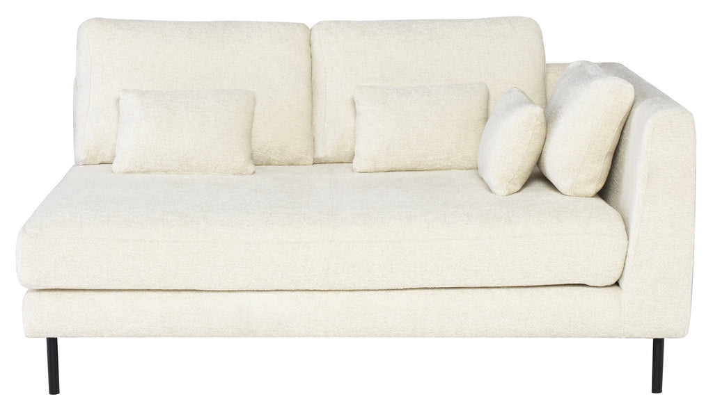 Gigi Modular Sofa - Coconut with Matte Black Legs, Right