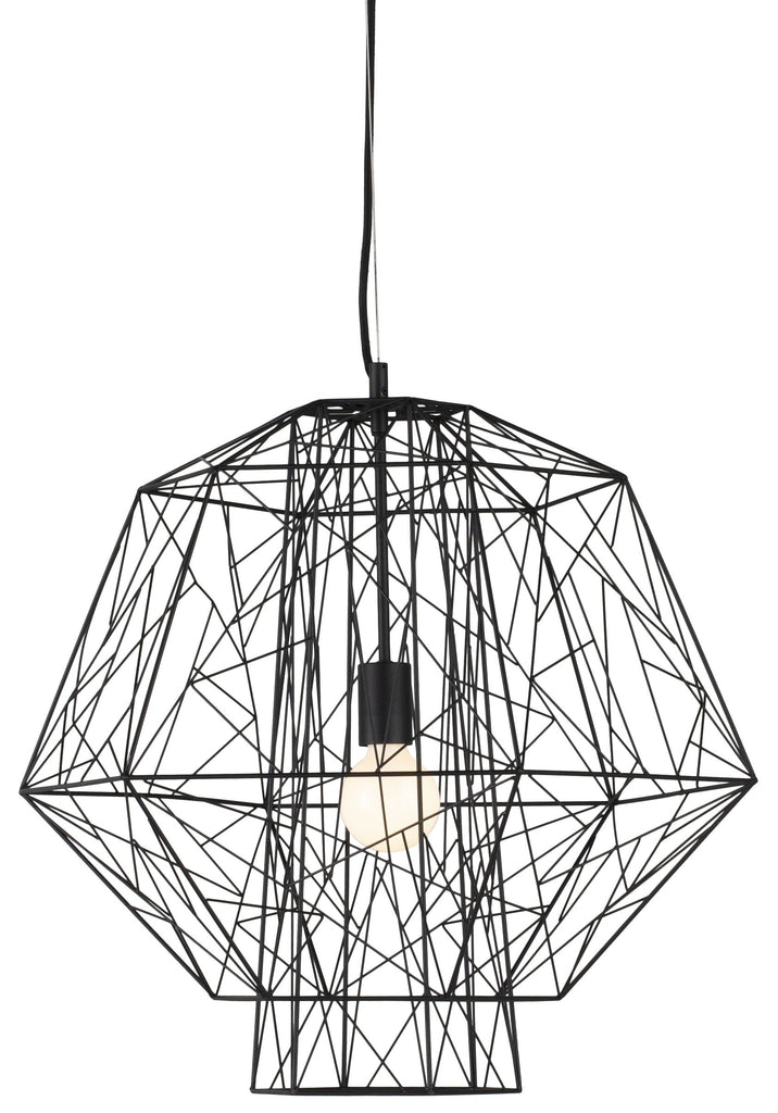 Zeus Pendant Lighting - Black, 23.8in