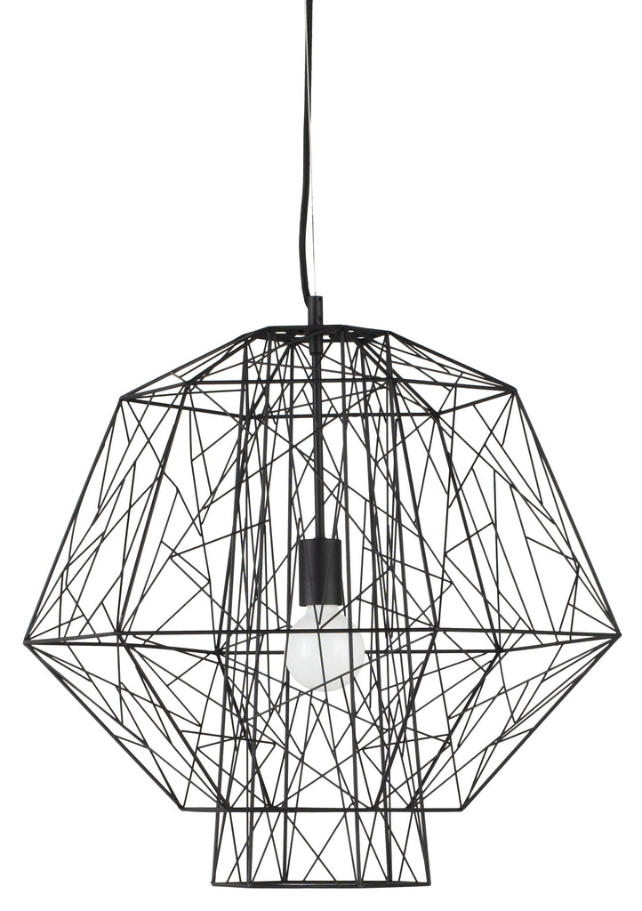 Zeus Pendant Lighting - Black, 23.8in