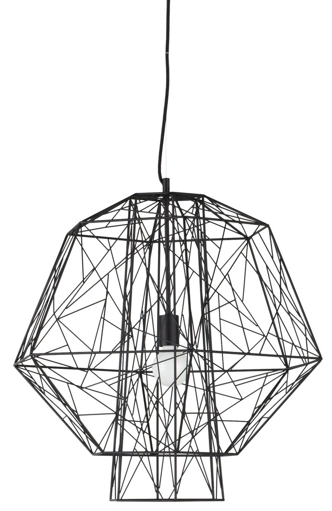 Zeus Pendant Lighting - Black, 27.8in