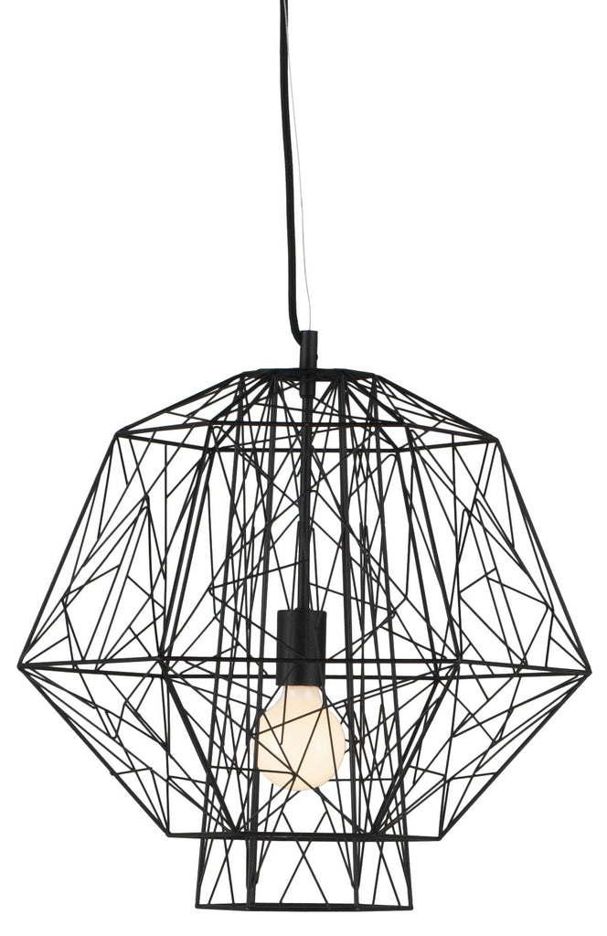 Zeus Pendant Lighting - Black, 19.8in