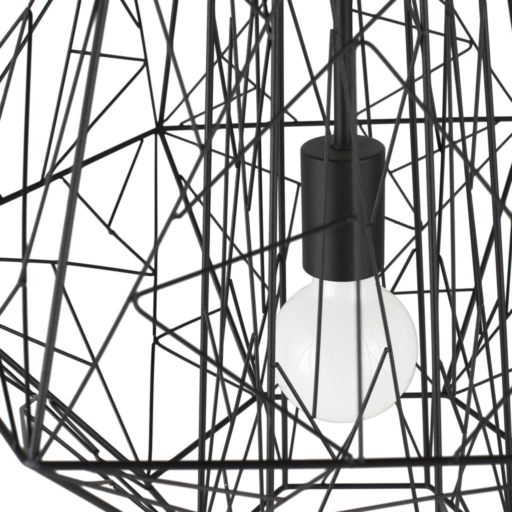 Zeus Pendant Lighting - Black, 19.8in