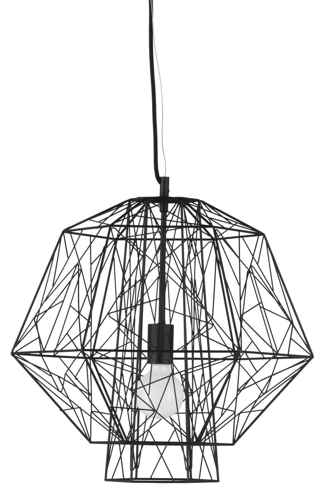 Zeus Pendant Lighting - Black, 19.8in