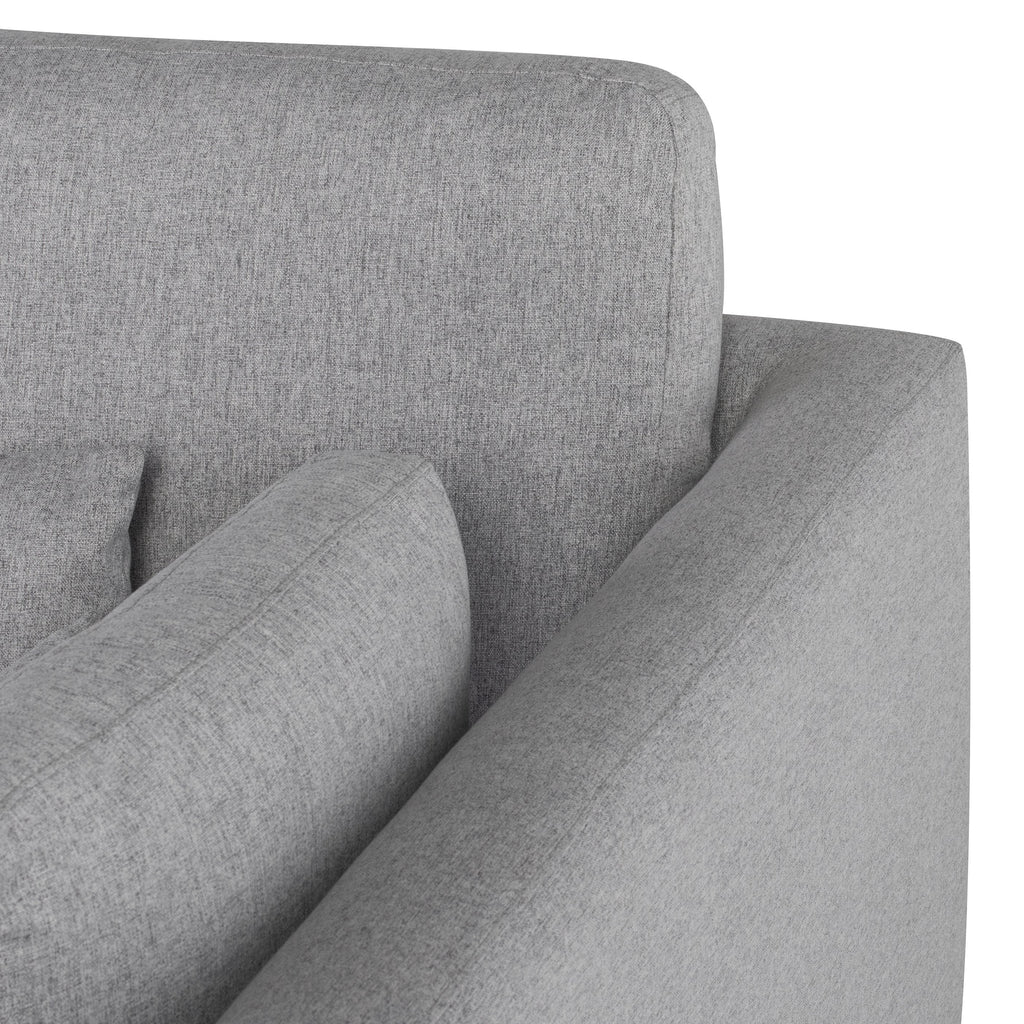 Gigi Modular Sofa - Linen with Matte Black Legs, Right