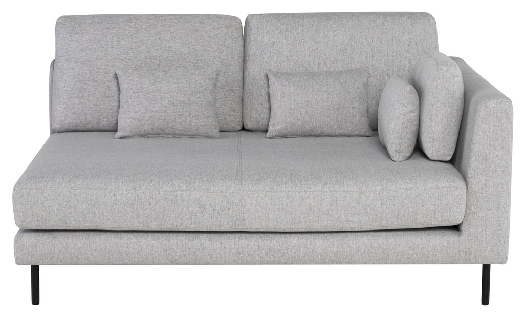 Gigi Modular Sofa - Linen with Matte Black Legs, Right