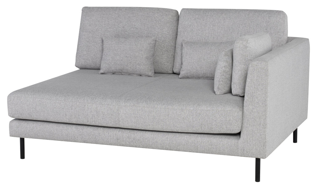 Gigi Modular Sofa - Linen with Matte Black Legs, Right