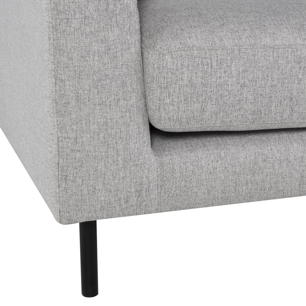 Gigi Modular Sofa - Linen with Matte Black Legs, Left