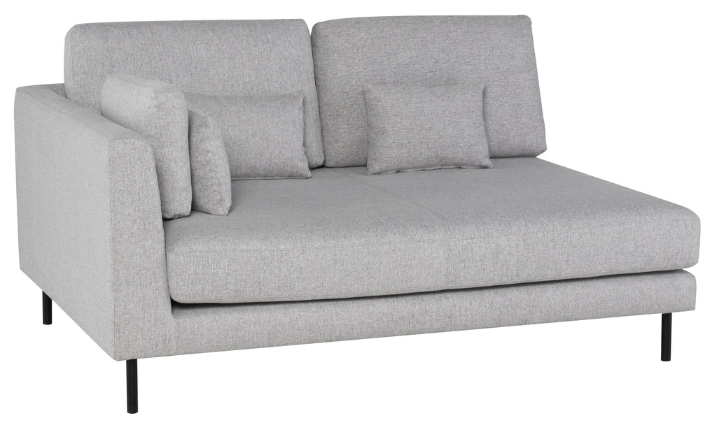 Gigi Modular Sofa - Linen with Matte Black Legs, Left