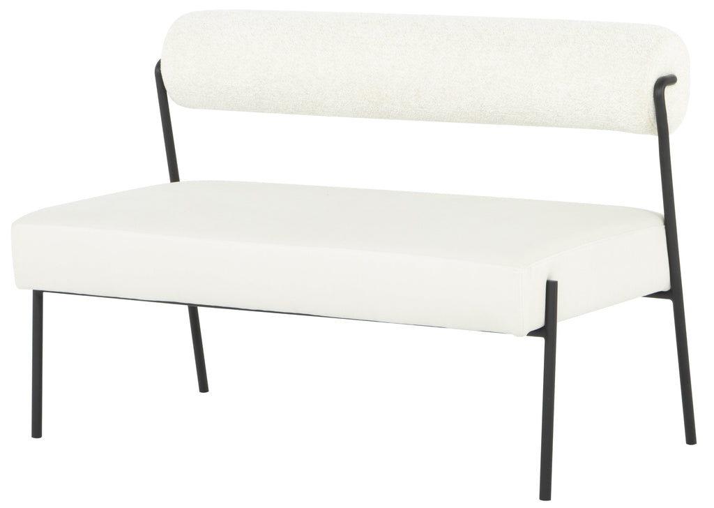 Marni Occasional Bench - Oyster with Matte Black Frame