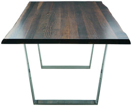 Versailles Dining Table - Seared with Polished Stainless Legs, 96in