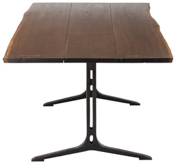 Samara Dining Table - Seared with Black Cast Iron Legs