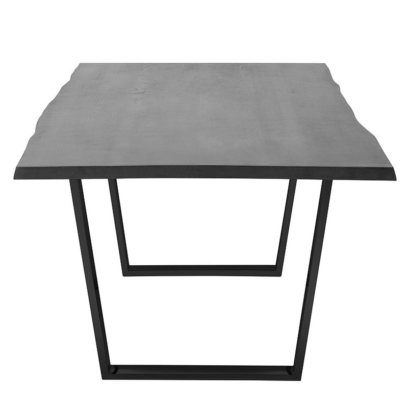 Versailles Dining Table - Oxidized Grey with Black Steel Legs