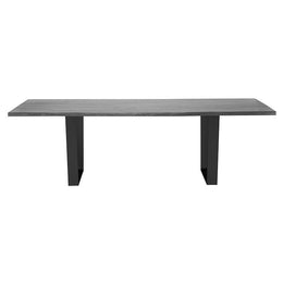 Versailles Dining Table - Oxidized Grey with Black Steel Legs