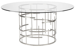 Round Tiffany Dining Table - Silver
