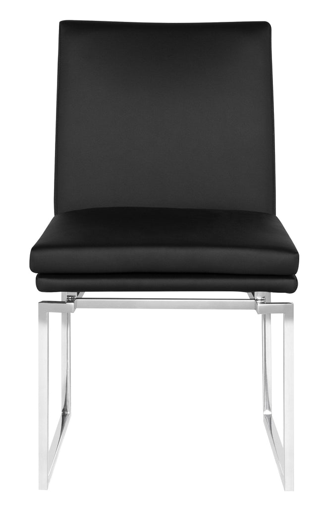 Savine Dining Chair - Black Naugahyde