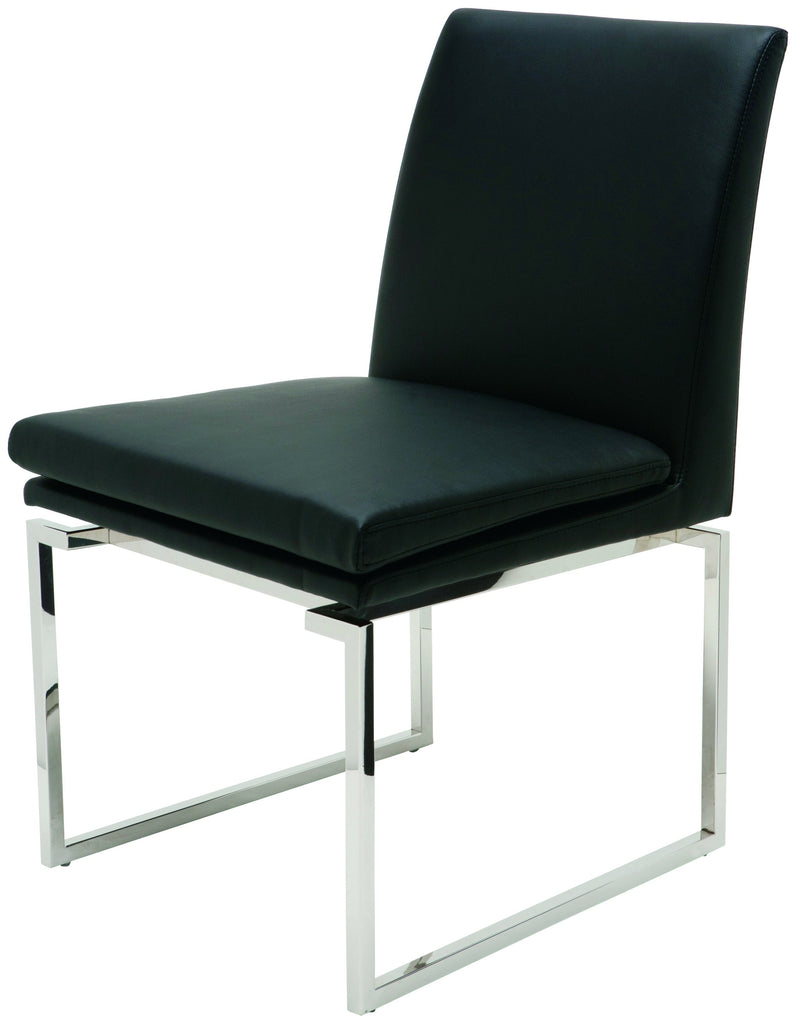 Savine Dining Chair - Black Naugahyde