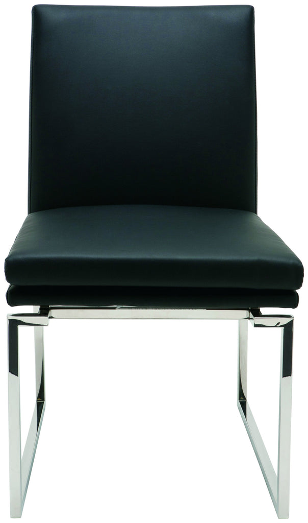 Savine Dining Chair - Black Naugahyde