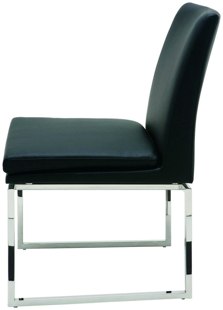 Savine Dining Chair - Black Naugahyde