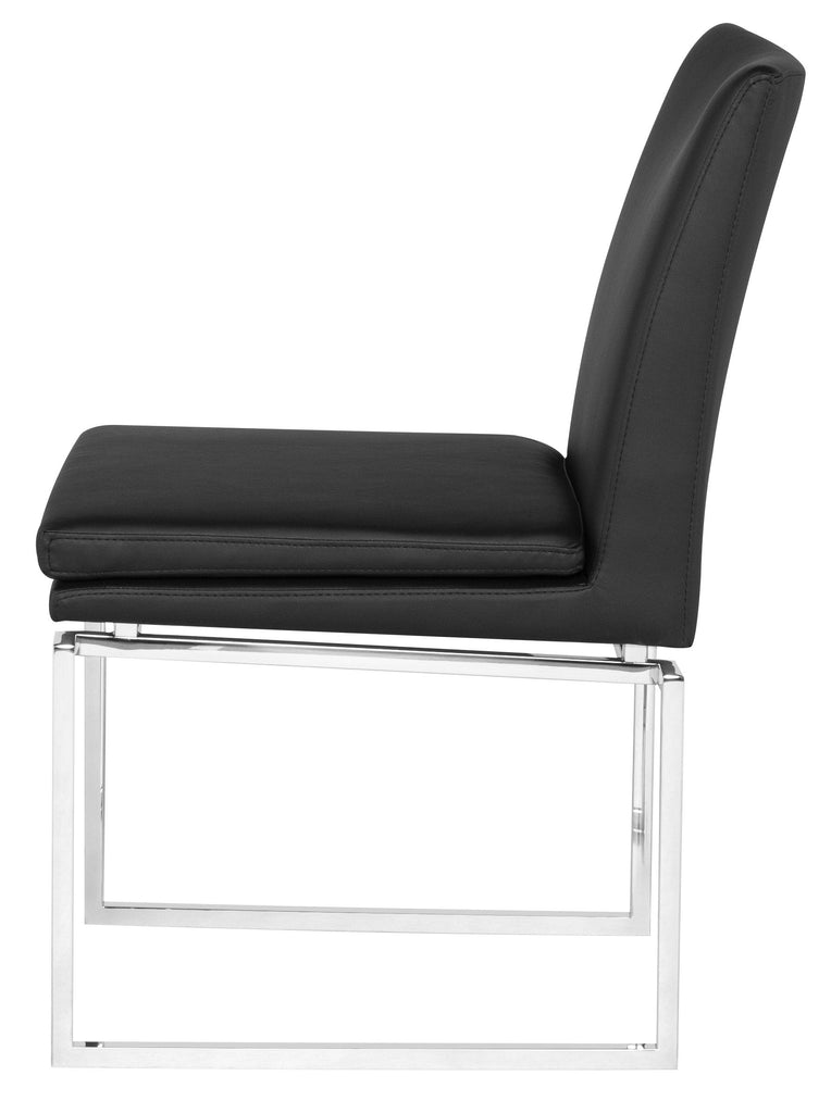 Savine Dining Chair - Black Naugahyde