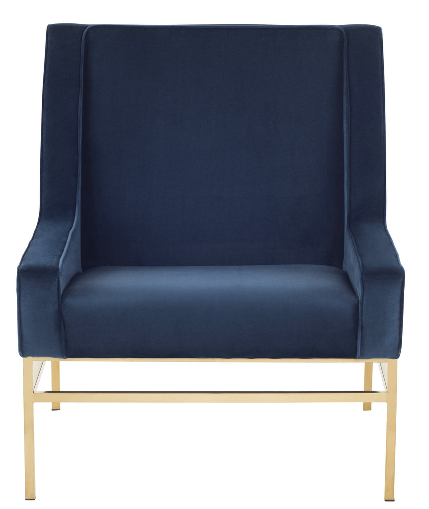 Theodore Occasional Chair - Peacock with Brushed Gold Frame
