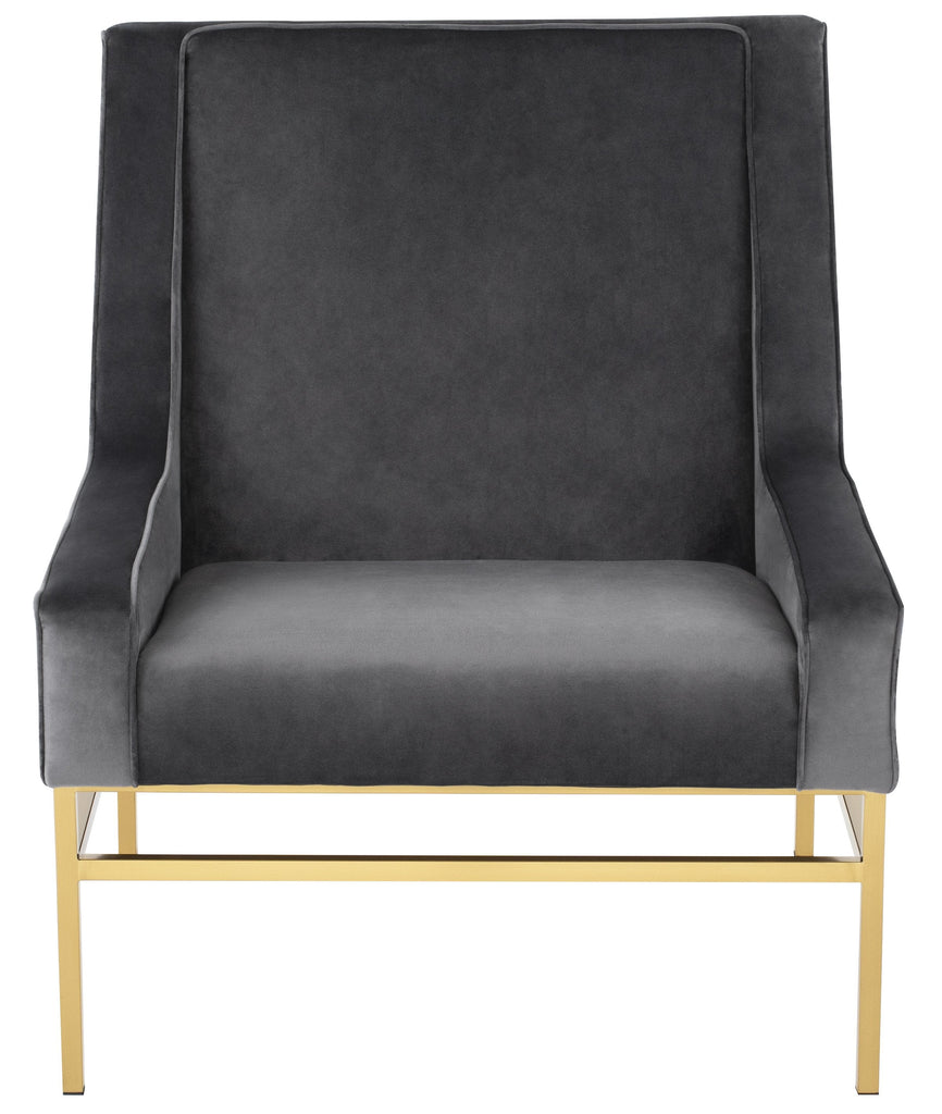 Theodore Occasional Chair - Tarnished Silver with Brushed Gold Frame