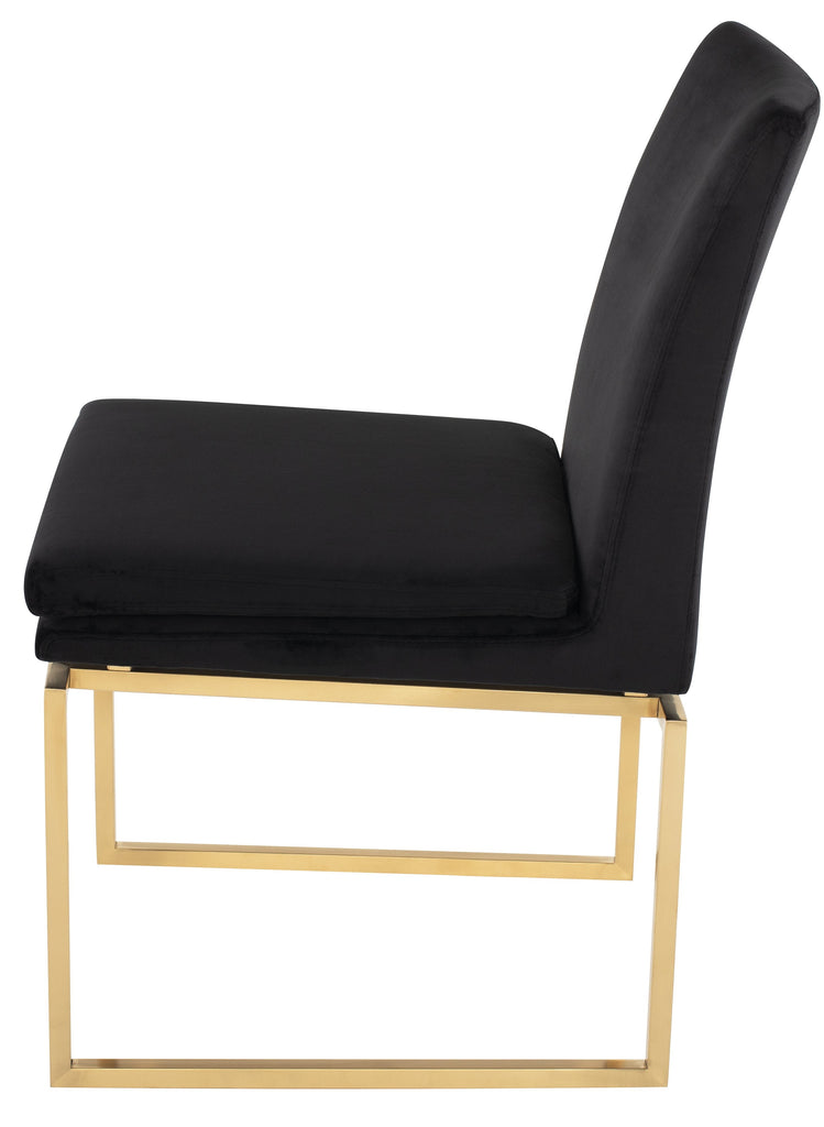 Savine Dining Chair - Black Fabric