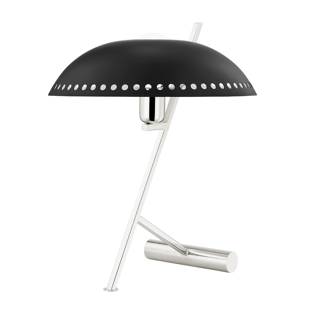 Landis Table Lamp - Polished Nickel/Black