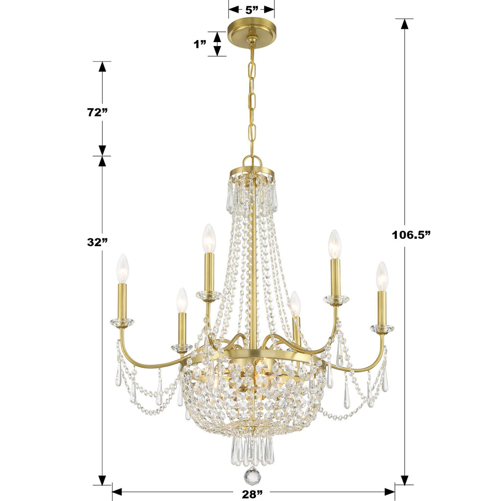 Hollis 6 Light Lantern Chandelier