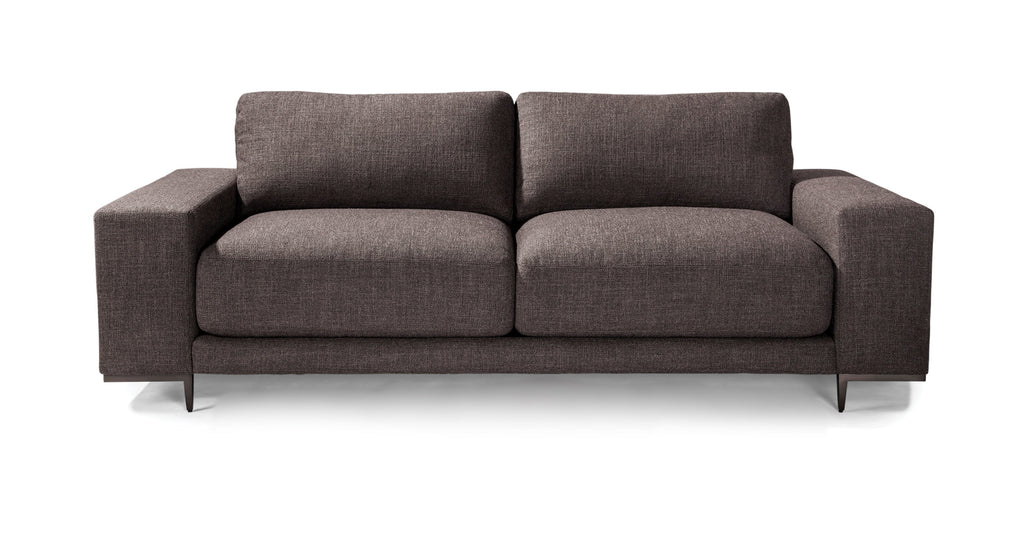 Hangover Sofa Gray Crypton Performance Fabric With Dark Bronze Legs