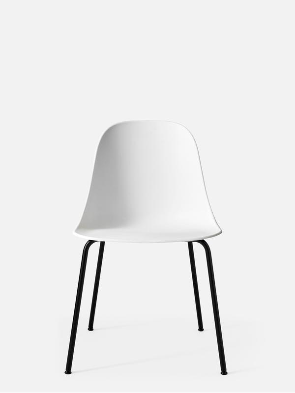 Harbour Dining Side Chair, Black Legs, White Shell Seat