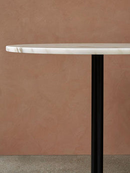 Harbour Column Dining Table, 42 in, Off White with Black Base