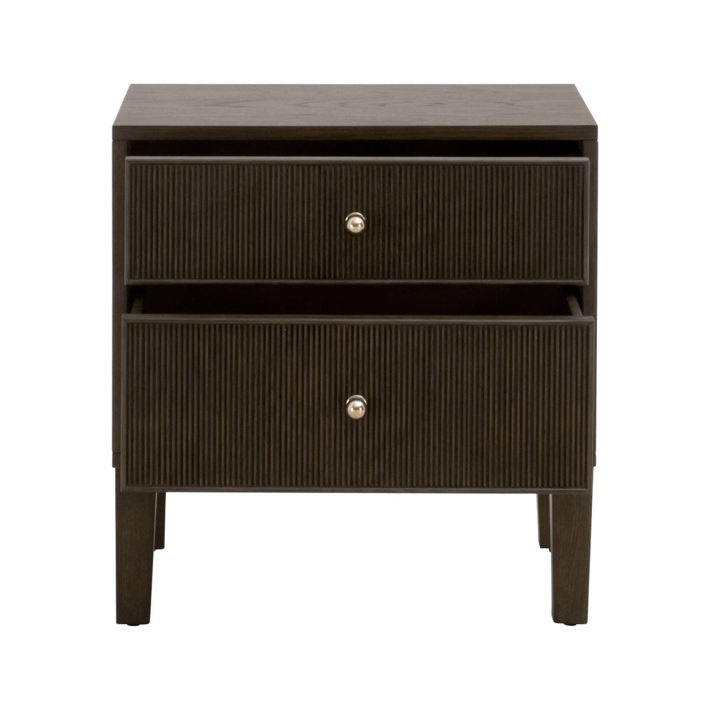 Highland 2-Drawer Nightstand, Dutch Brown Oak