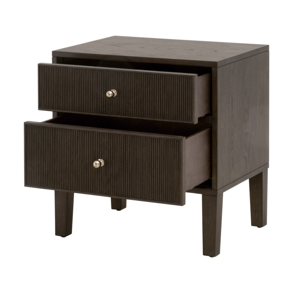 Highland 2-Drawer Nightstand, Dutch Brown Oak