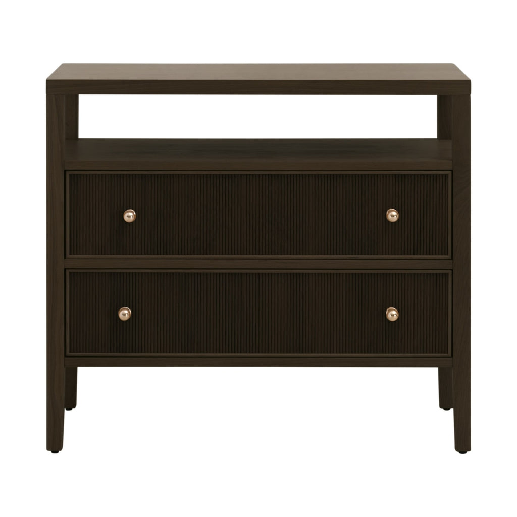 Highland Open Shelf 2-Drawer Nightstand