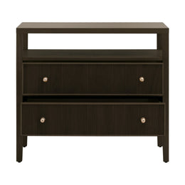 Highland Open Shelf 2-Drawer Nightstand