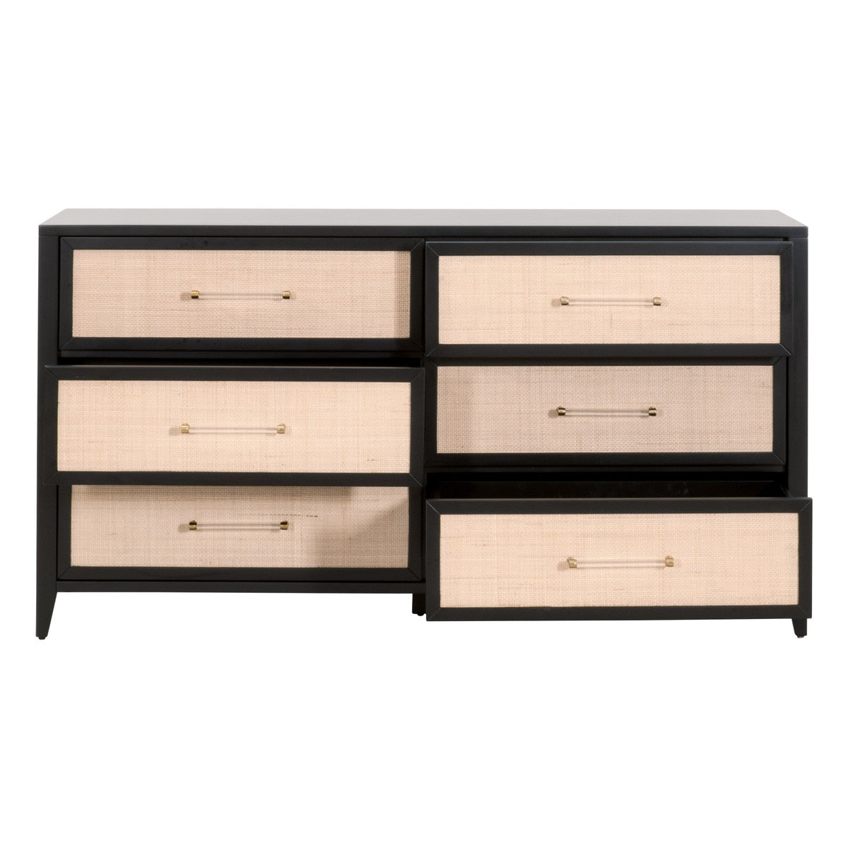 Holland 6-Drawer Double Dresser, Black