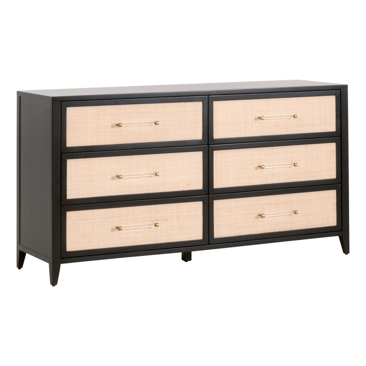 Holland 6-Drawer Double Dresser, Black