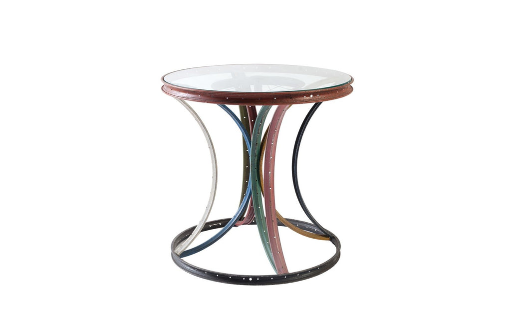 Bicycle Rim Side Table, Assorted