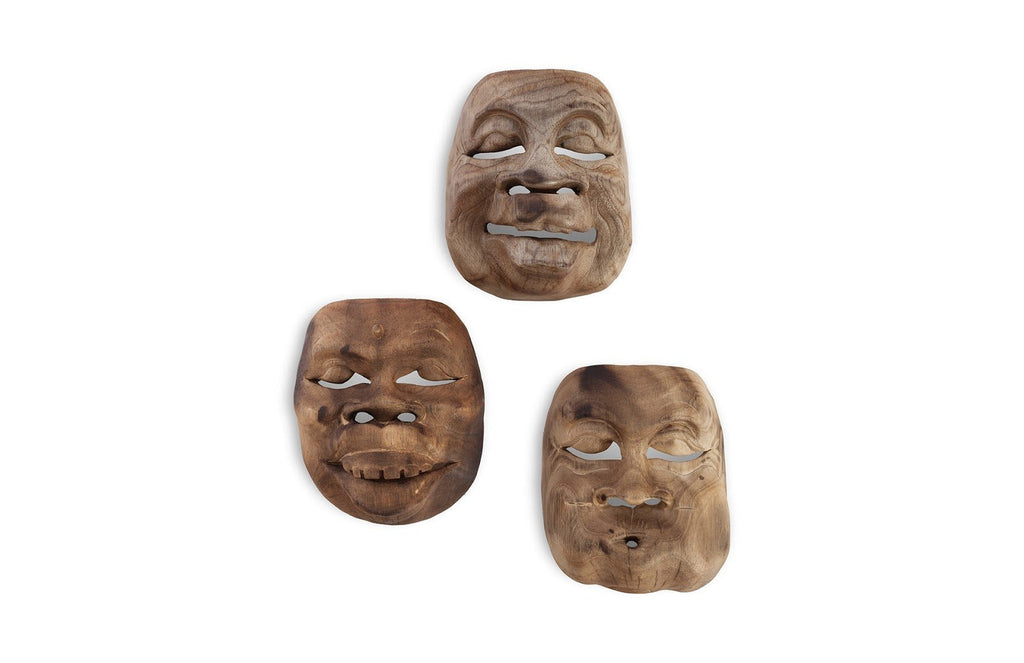 Indonesian Masks, Teak Wood, Assorted