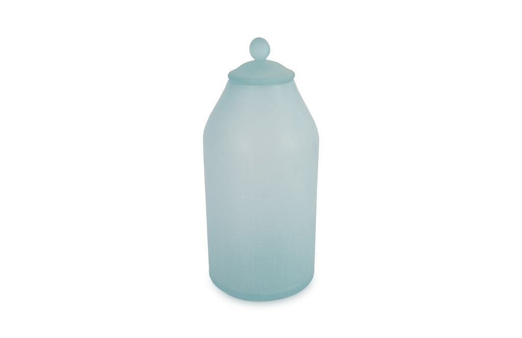 Frosted Glass Bottle, Small, 8x8x18"