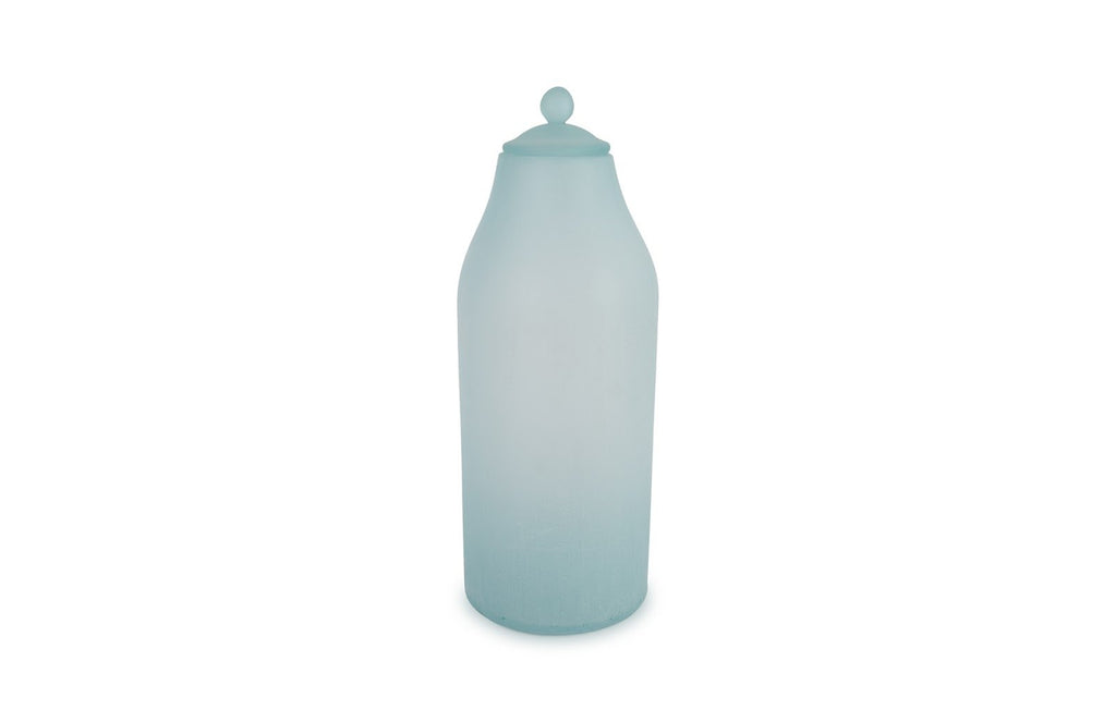 Frosted Glass Bottle, Large, 8x8x23"